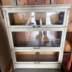 Vintage Stacking Glass Cabinet