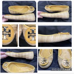 Tory Burch Used Yellow Flats Size 7. Used With A Lot Of Life Left
