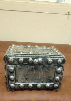 Silverplated treasure chest
