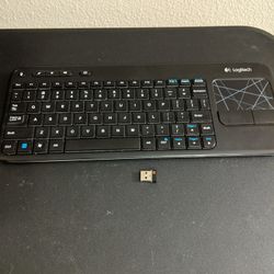 Used Logitech Wireless Touch Keyboard K400 With Touchpad Black