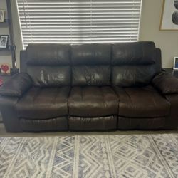 2 Leather Reclining Couches