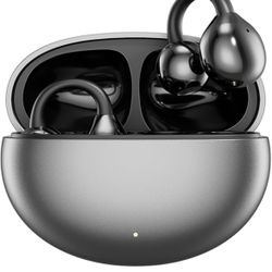 Clip on Earbuds Open Ear Wireless Bluetooth 5.4 Headphones,50H Play, Sports Over Ear Buds, Comfortable for Small Ears & Glasses Wearers, Workouts-Andr