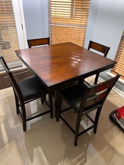 Wood High Top Dinette Table