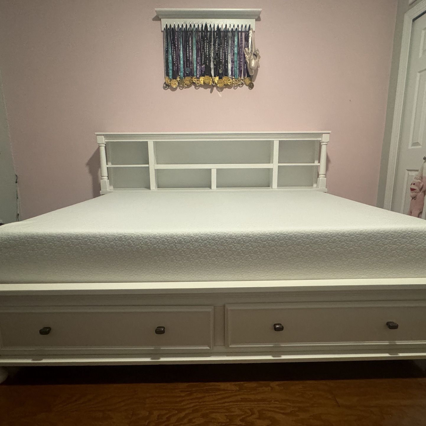 Full Sized Bookcase Bed W/ Mattress And Bunkie Board $1,000