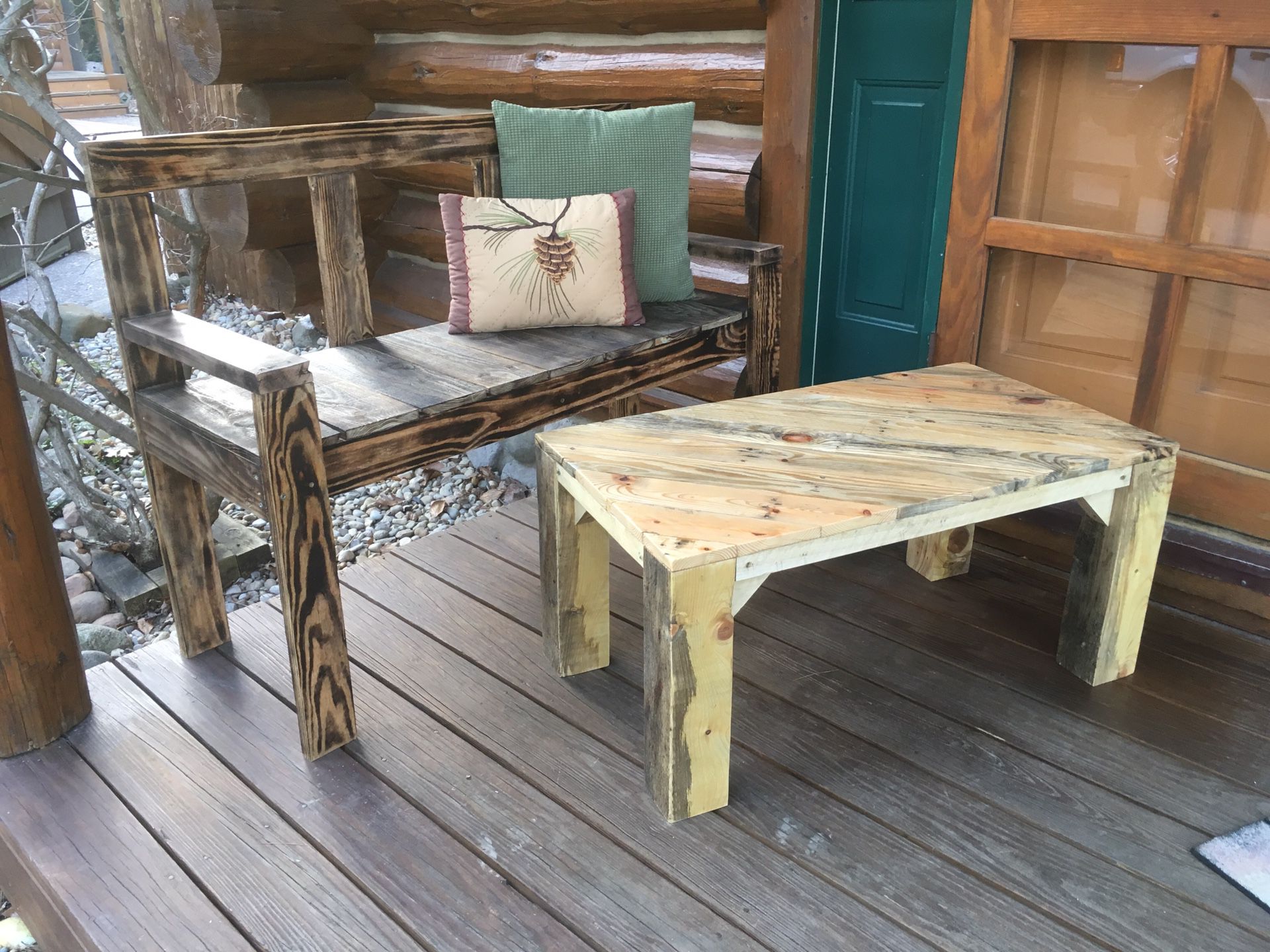 Pallet bench and table