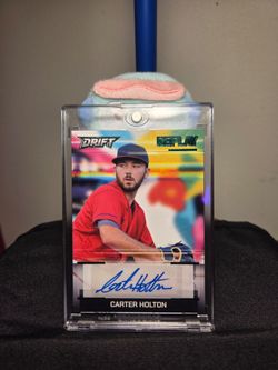 Carter Holton Drift Replay Autograph Baseball Card /30