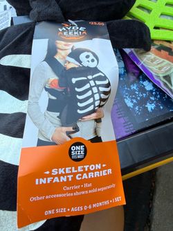 Hyde & EEK Skeleton Infant Carrier Cover with Hat