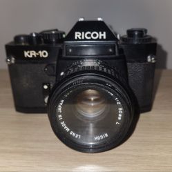 Vintage Ricoh KR-10 Camera with 50mm Lense (Untested)