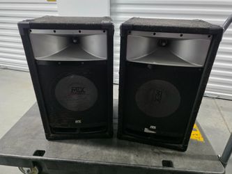MTX Audio PA Speakers – Pair – 15" Two-Way Passive Speakers – Great for DJ, Karaoke & Live Sound