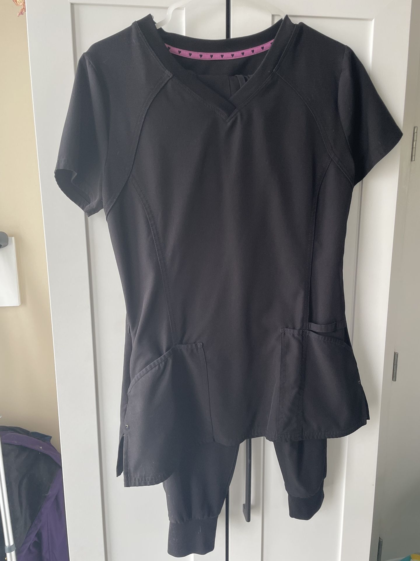 Black XS Jogger Style HeartSoul Women’s Scrubs