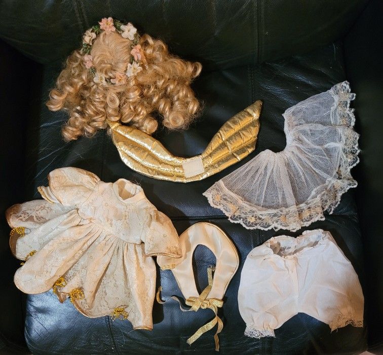 Angel Doll Dress, Wings, & Hair