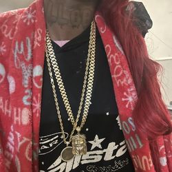 10k Rolex Chain 12 Mm And Jesus Piece 