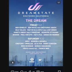 Buying 2 VIP Tickets For Saturday Dreamstate 