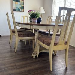 Vintage Oval Kitchen Table, 6 Chairs