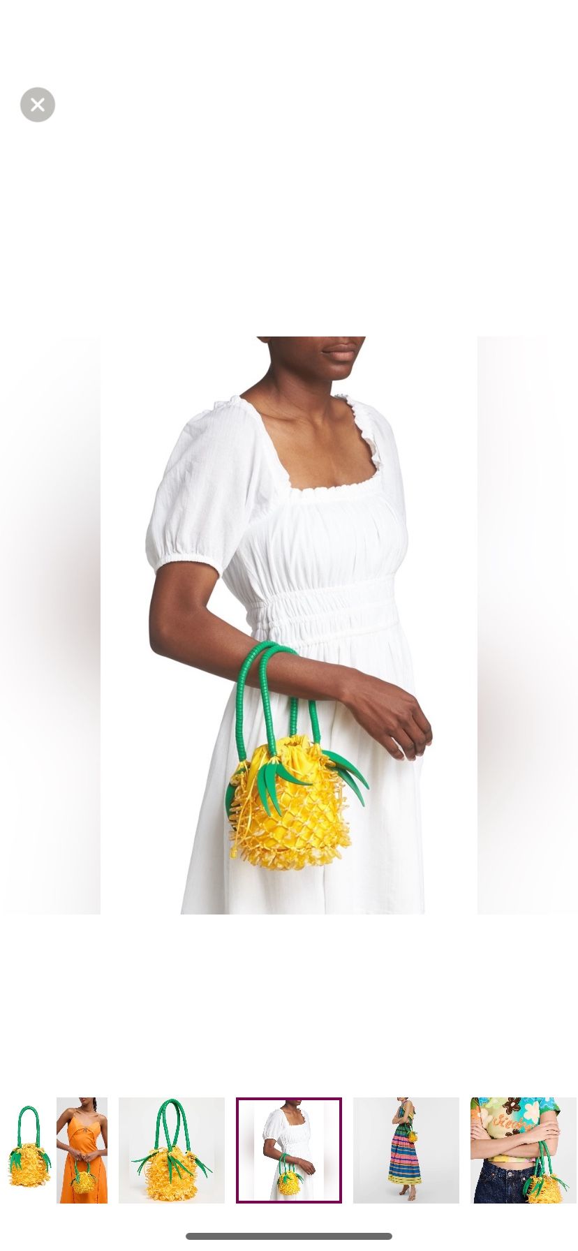 STAUD pineapple small tote