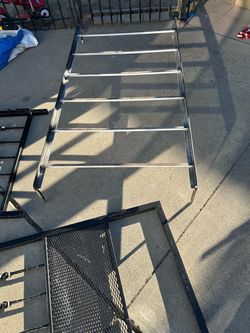 Black metal twin size bed frame