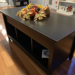 Coffee Table - Raisable  - Spring Assisted (black)