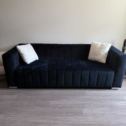 Black Velvet Couch