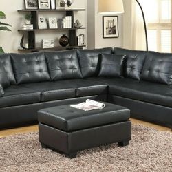 Pollock Black Sectional

