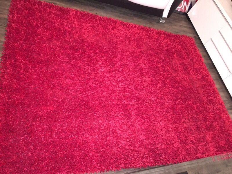 IKEA Z gallery hobby lobby garden ridge shag rug 8x10 living room bedroom dinning room furniture house decor decoration modern cherry red