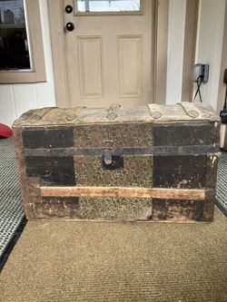 Late 1800s Camelback Steamer Trunk