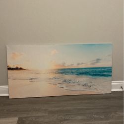Canvas wall art of a beach sunset