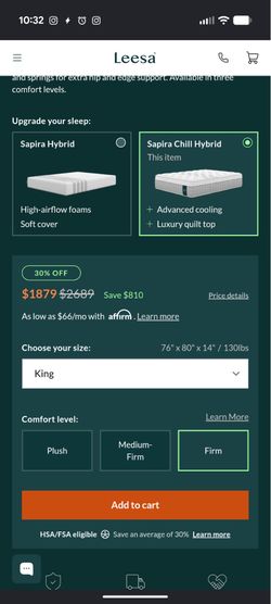 Leesa Cal King Mattress