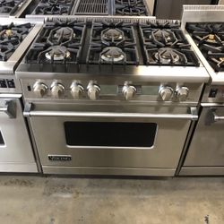 Viking 36” Stainless Steel Dual Fuel Gas Range Stove 