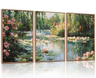 Floral Framed Canvas Wall Art Set, Wall Decor