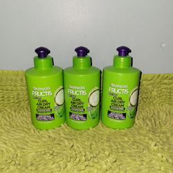3 Garnier Fructis Curl Air Dry Cream 10.2oz