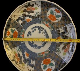 Asian/Japanese Plate, And Wooden Holder