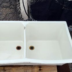 Old Porcelain Utility Sink 