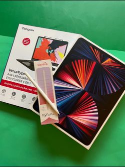 Apple iPad Pro 12.9” 5th Generation (2021 - M1 Chip) 256GB With Pen & Keyboard Case (1TB $890) 