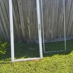 Aluminum Storm Security Glass Screen Door Broken Glass Front Rear Home