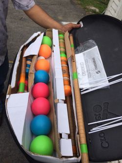Croquet game set