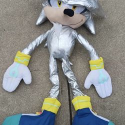 🔥 Sonic the hedgehog SILVER 54" Giant plush . ( not shadow tails robotnik metal knuckles eggman