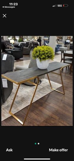 Brown Decorative Console Entry Table