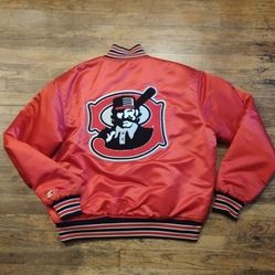 Starter Jacket Vintage Satin Size XL Mudville Nine Stockton Ports Throwback 1990s 