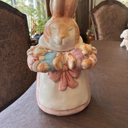 Adorable Easter Bunny Cookie Jar