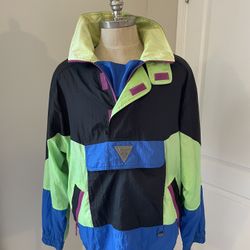 Vintage FERA Skiwear 90’s Colorblock Windbreaker Pullover Mens Medium