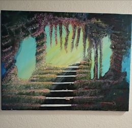 Canvas portrait of an enchanting fantasy landscape