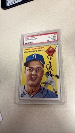 🔥 1954 Topps Tommy Lasorda Rookie Card — SIGNED 🔥