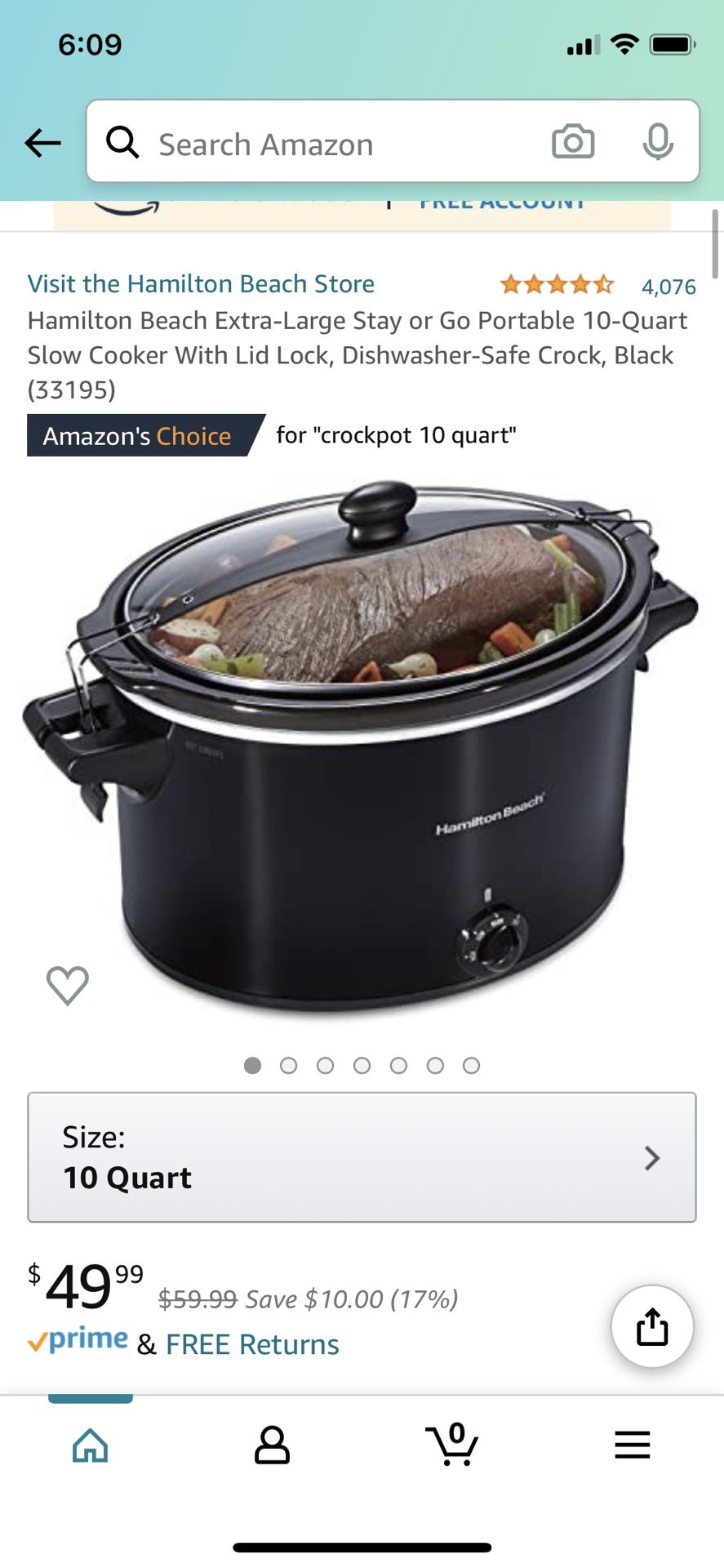 Hamilton beach slow cooker(used once)
