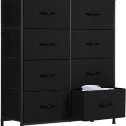 Sweetcrispy Dresser, Dresser for Bedroom Drawer Organizer Storage Drawers, Fabric Storage Tower with 8 Drawers, Chest of Drawers with Steel Frame, Woo