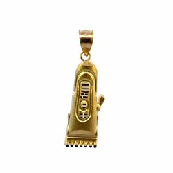 Men’s 10k Yellow Gold 1.5” Inch Barber Clippers  Pendant for Necklace GP3134932