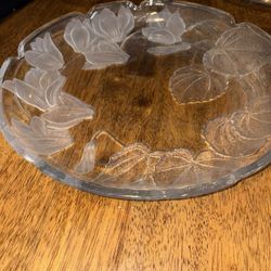 Crystal glass platter