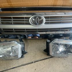 2014-2019 Toyota Tundra Hood Bulge Grill And Headlights 