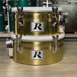 Rogers 13” / 14” Big R Brass Timbale Set – 1980s