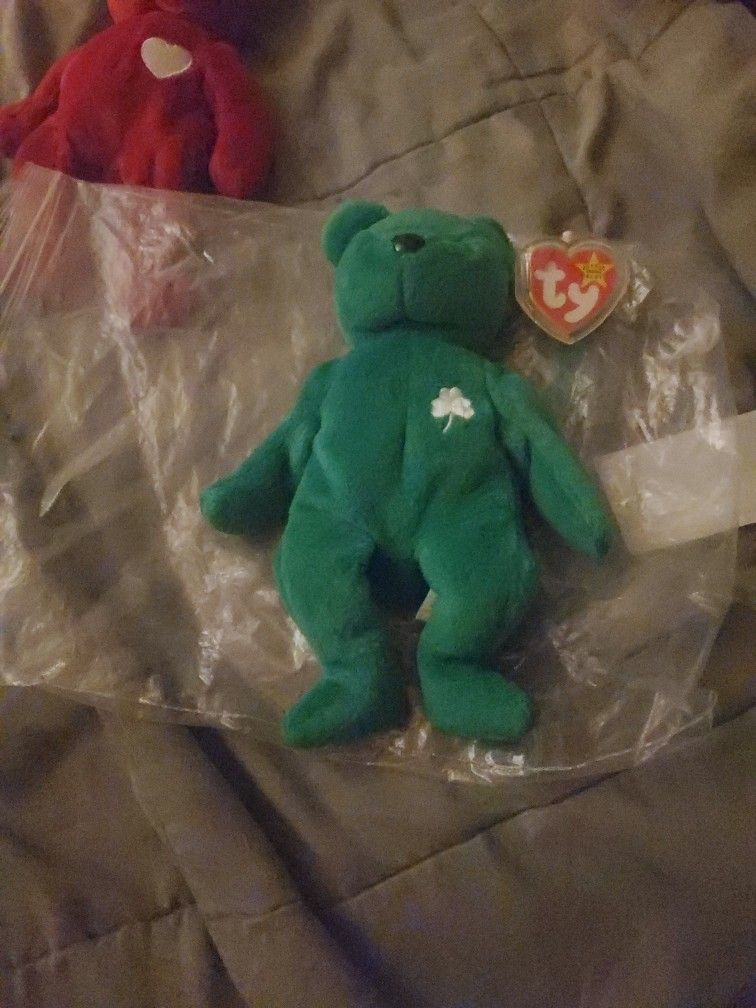 Erin St. Patrick's Day Beanie Baby Bear Green