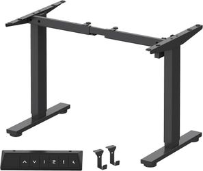 FLEXISPOT EN1 Height Adjustable Standing Desk Frame, Black Memory Controller, Electric Sit Stand Desk Base, Home and Office, Frame Only